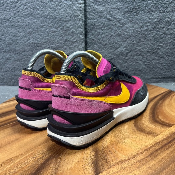 Nike Waffle One SE Casual Lifestyle Sneakers Sport Shoes Pink Yellow Women 7.5 - Picture 2 of 12